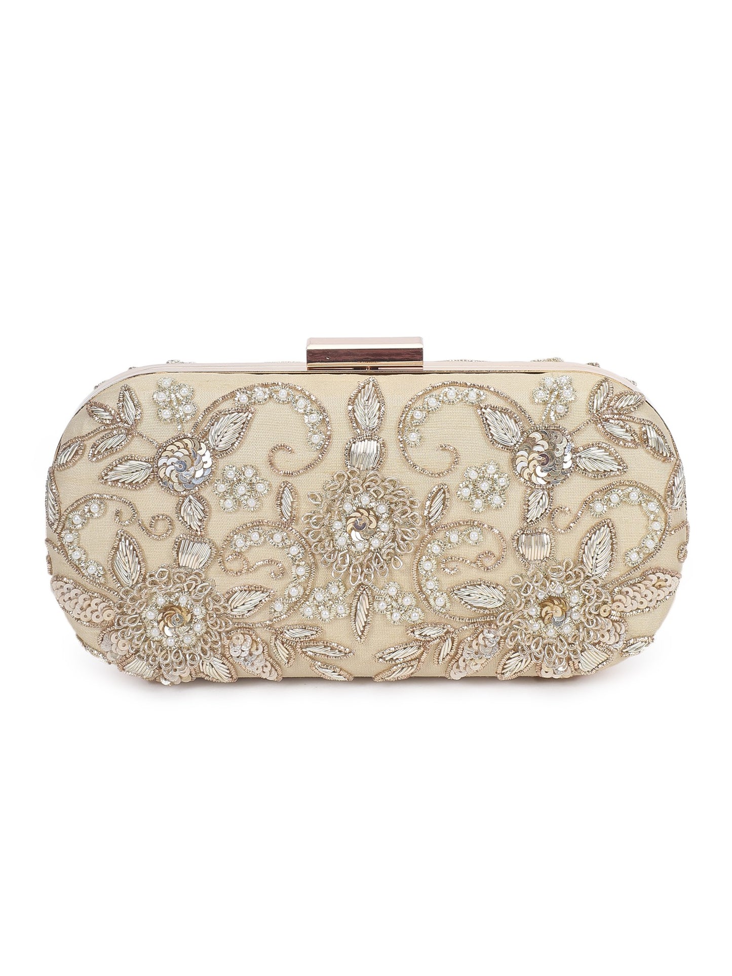 Thandai gold clutch