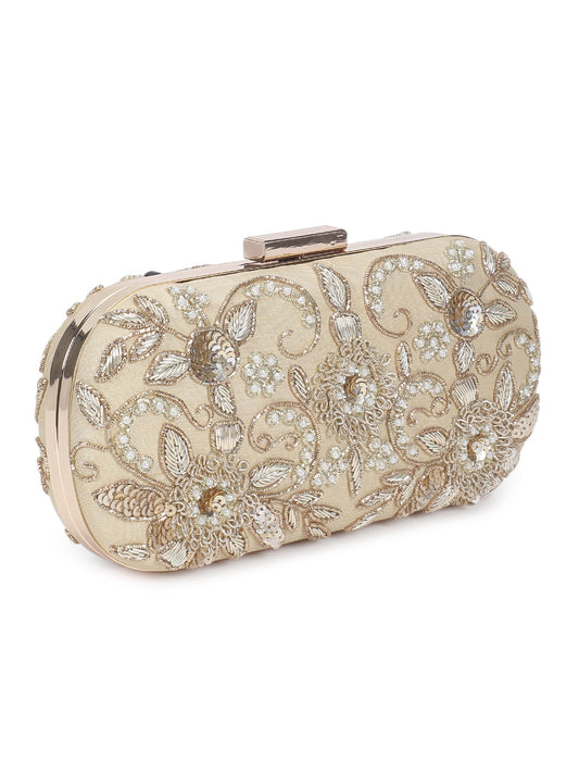 Thandai gold clutch