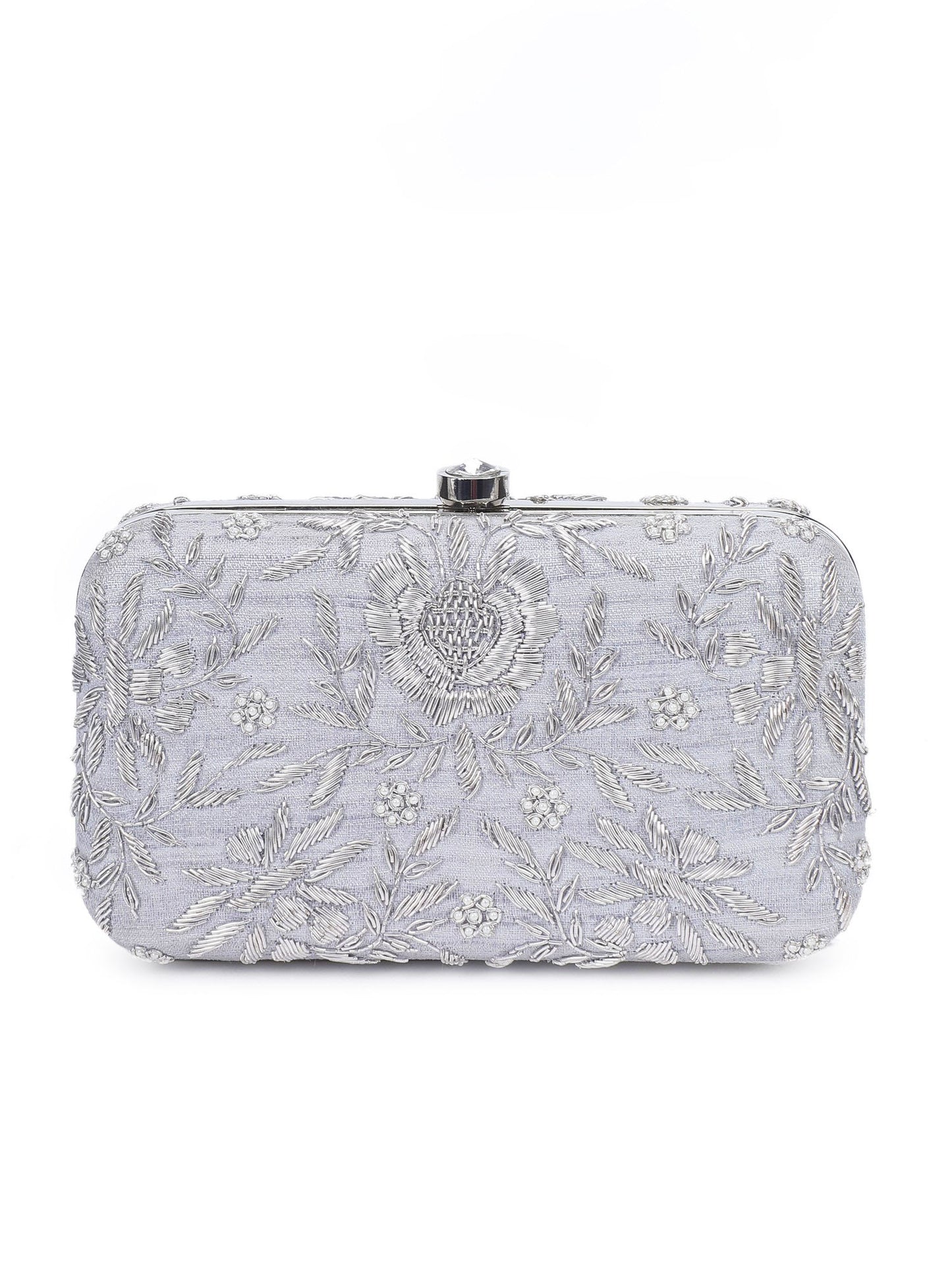 Pleasing silver clutch