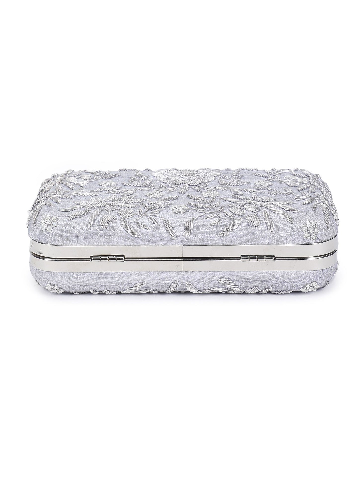 Pleasing silver clutch