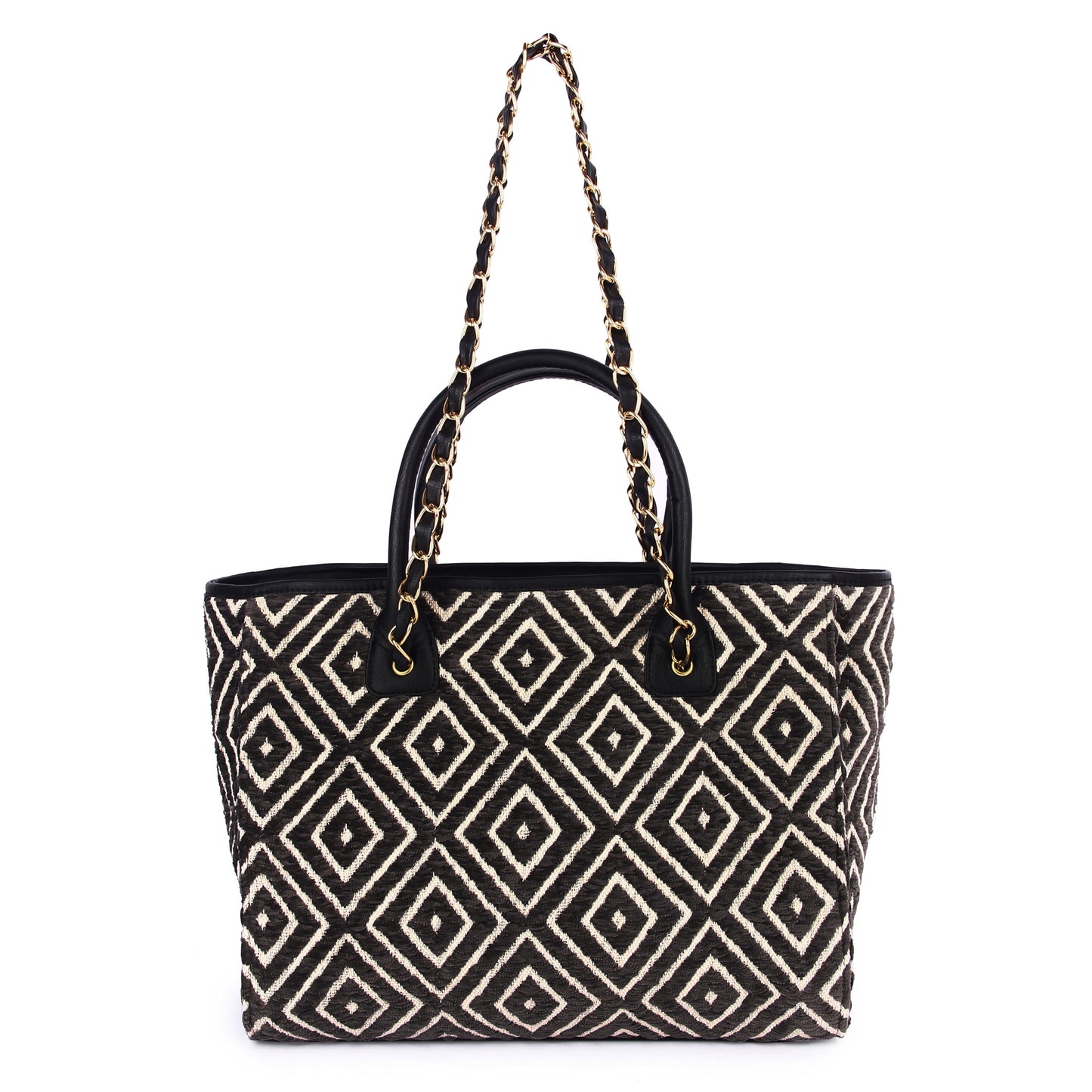 Diamond pattern tote bag