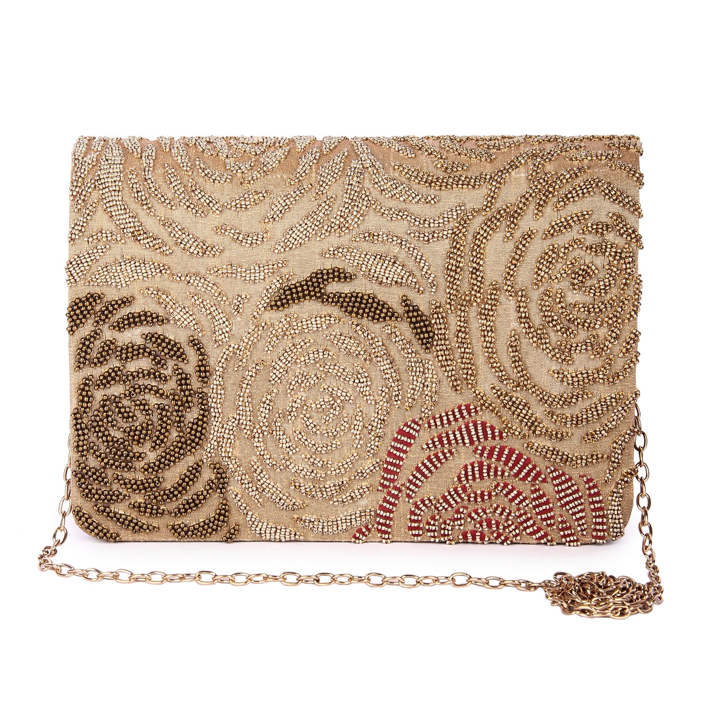 Rose subtle bead clutch