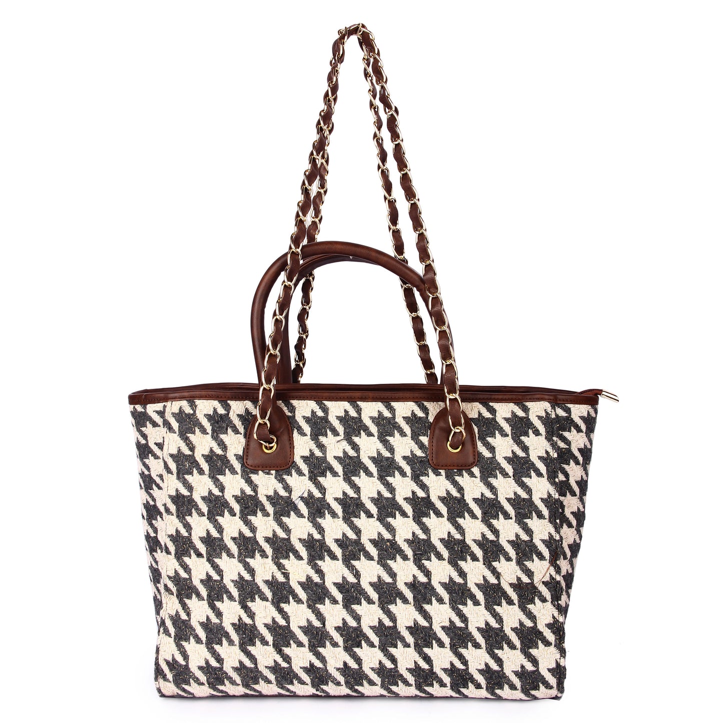 Houndstooth tote bag