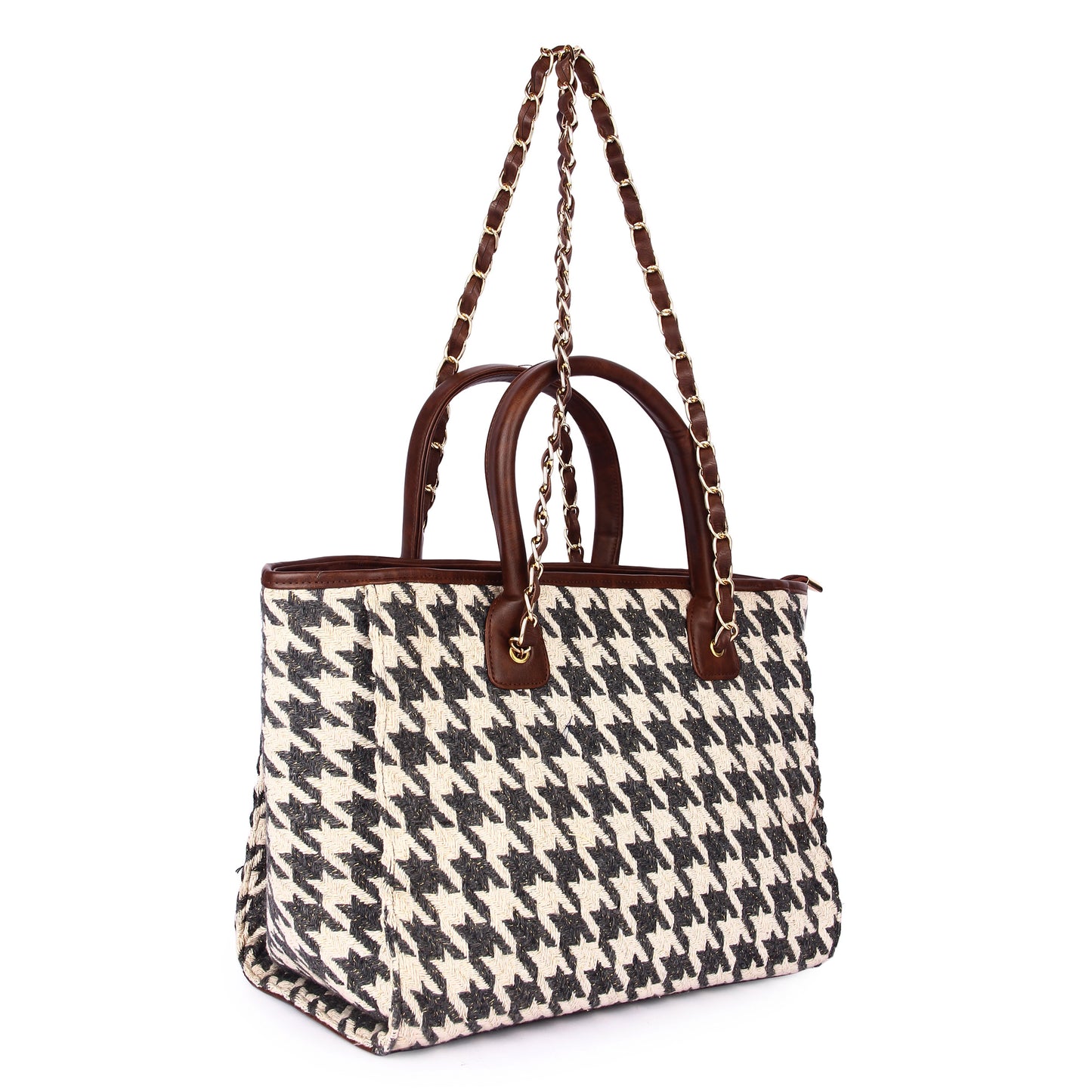 Houndstooth tote bag