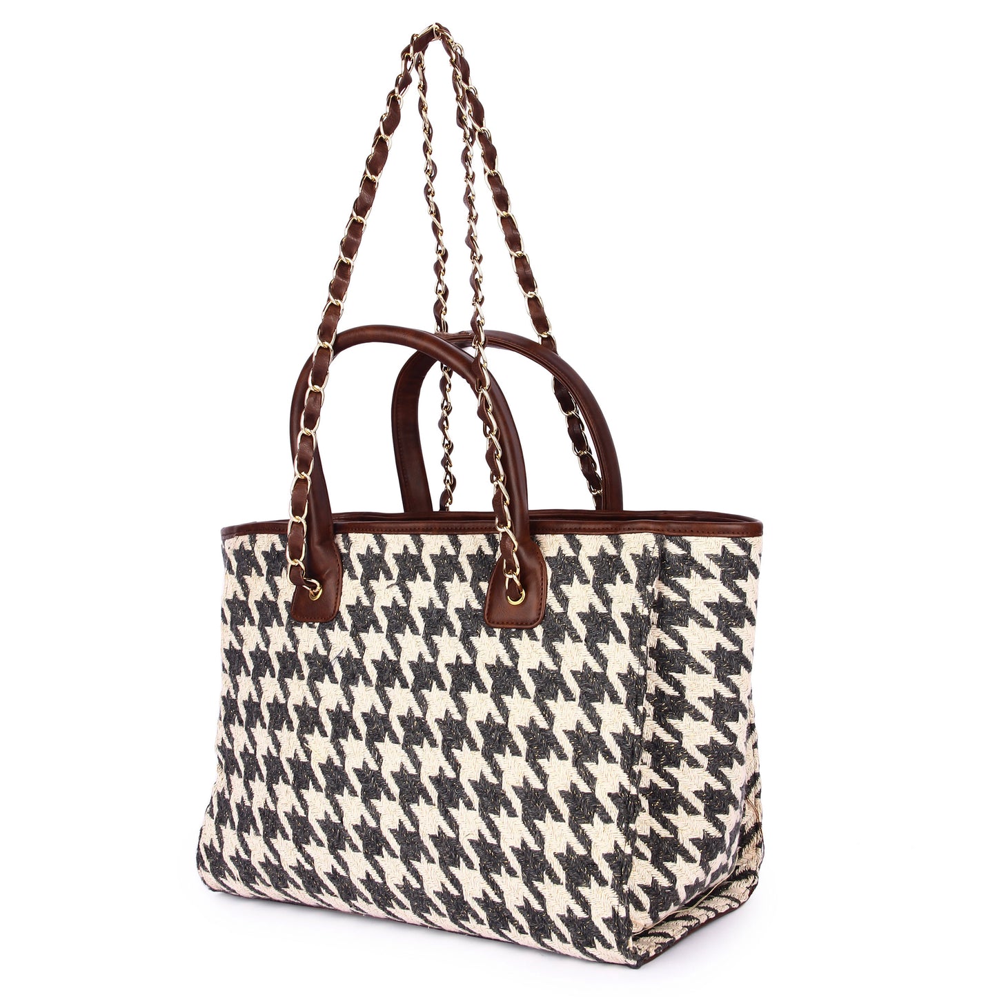 Houndstooth tote bag