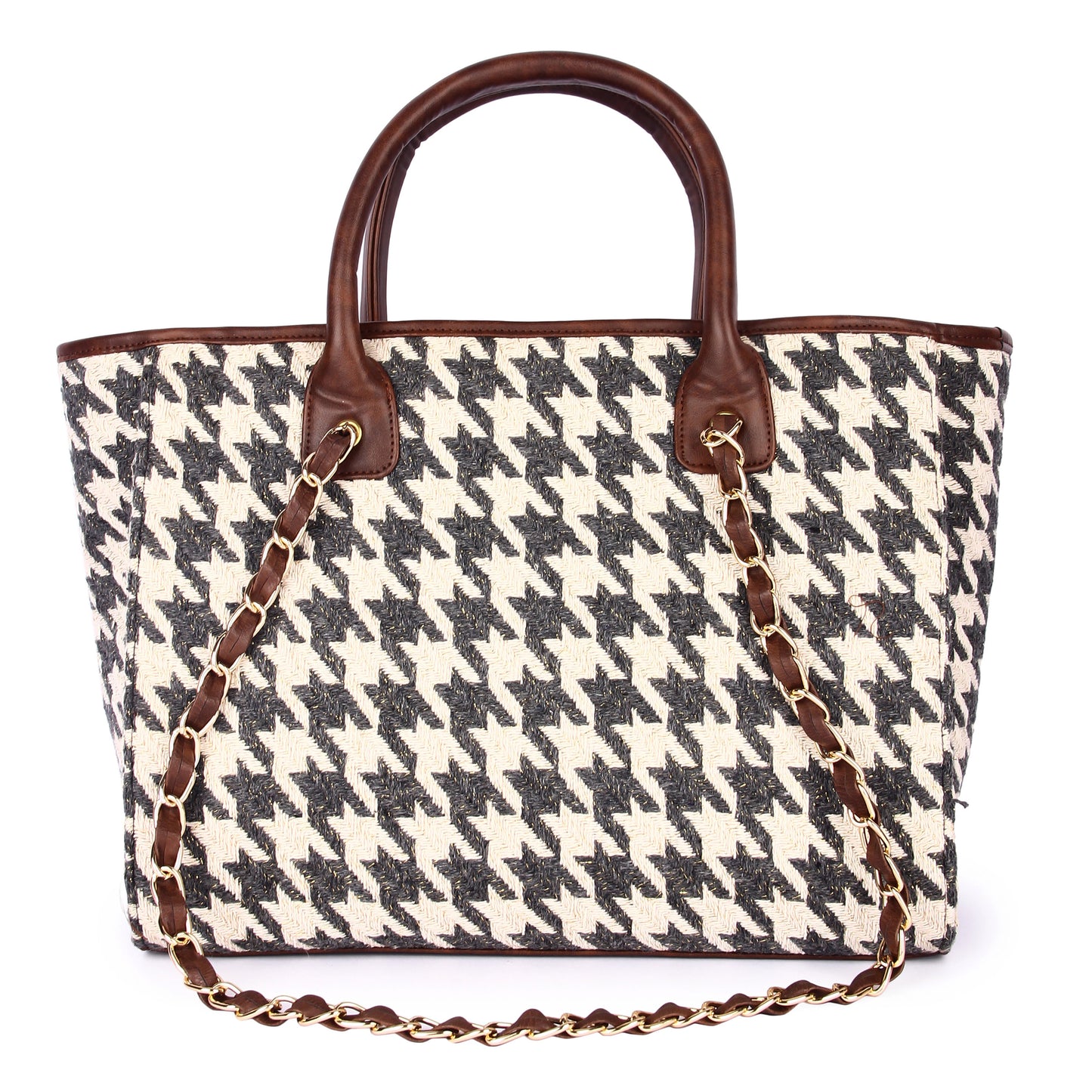 Houndstooth tote bag