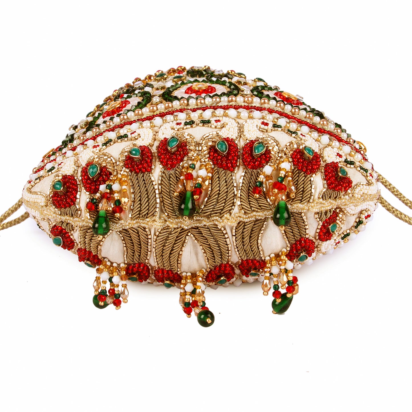 Kundan peacock potli