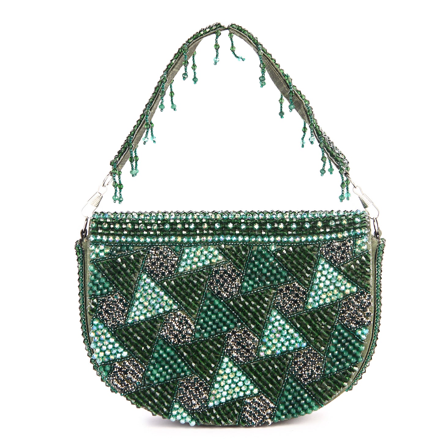 Green crystal beauty clutch