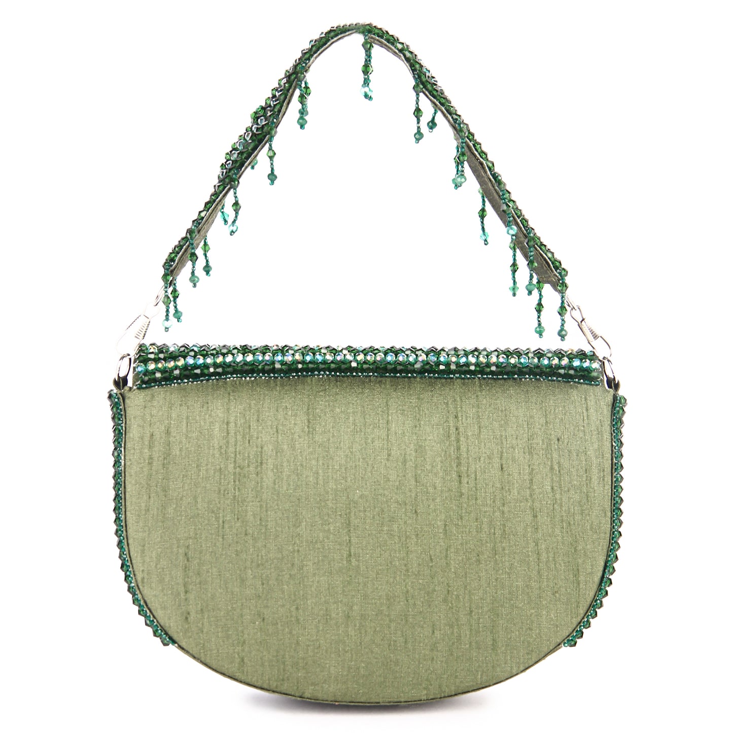 Green crystal beauty clutch