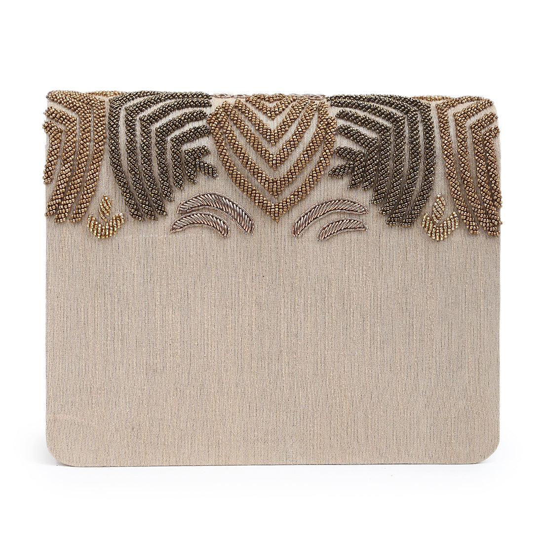 Unique design gold clutch