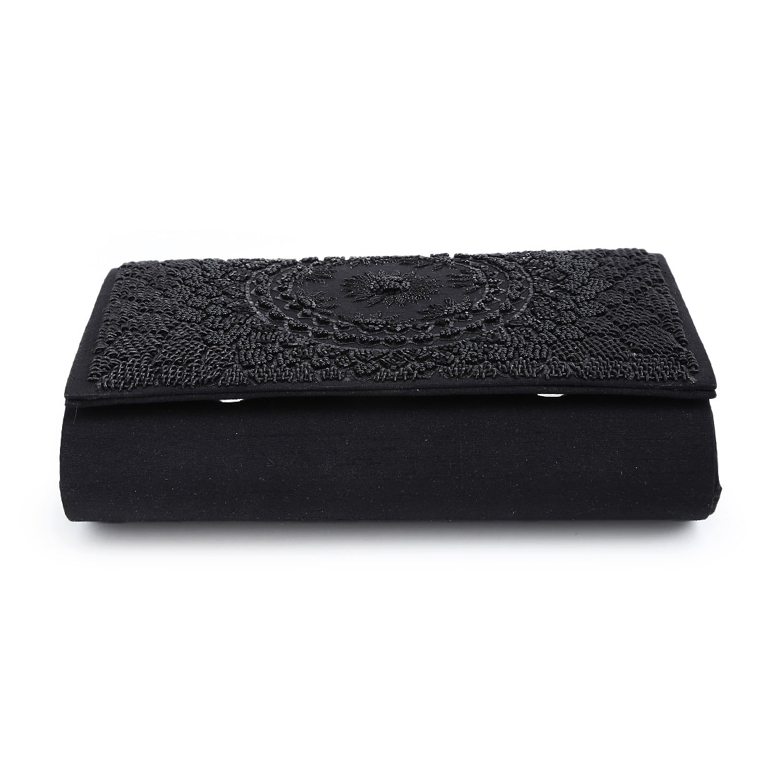 Black on black clutch