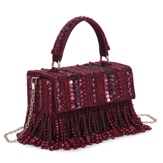 Maroon Minaa clutch