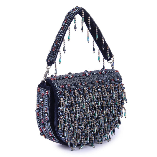 Dark blue zayena clutch