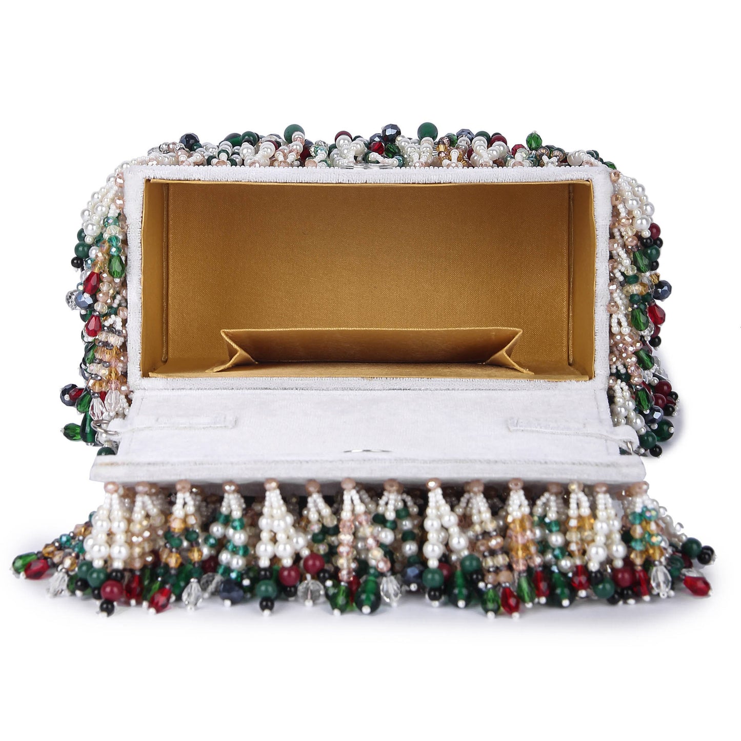 Multicoloured sunehri clutch