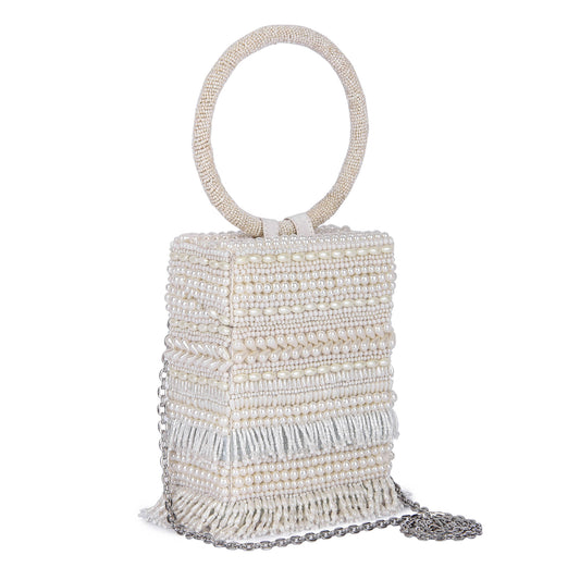 White sunayena clutch