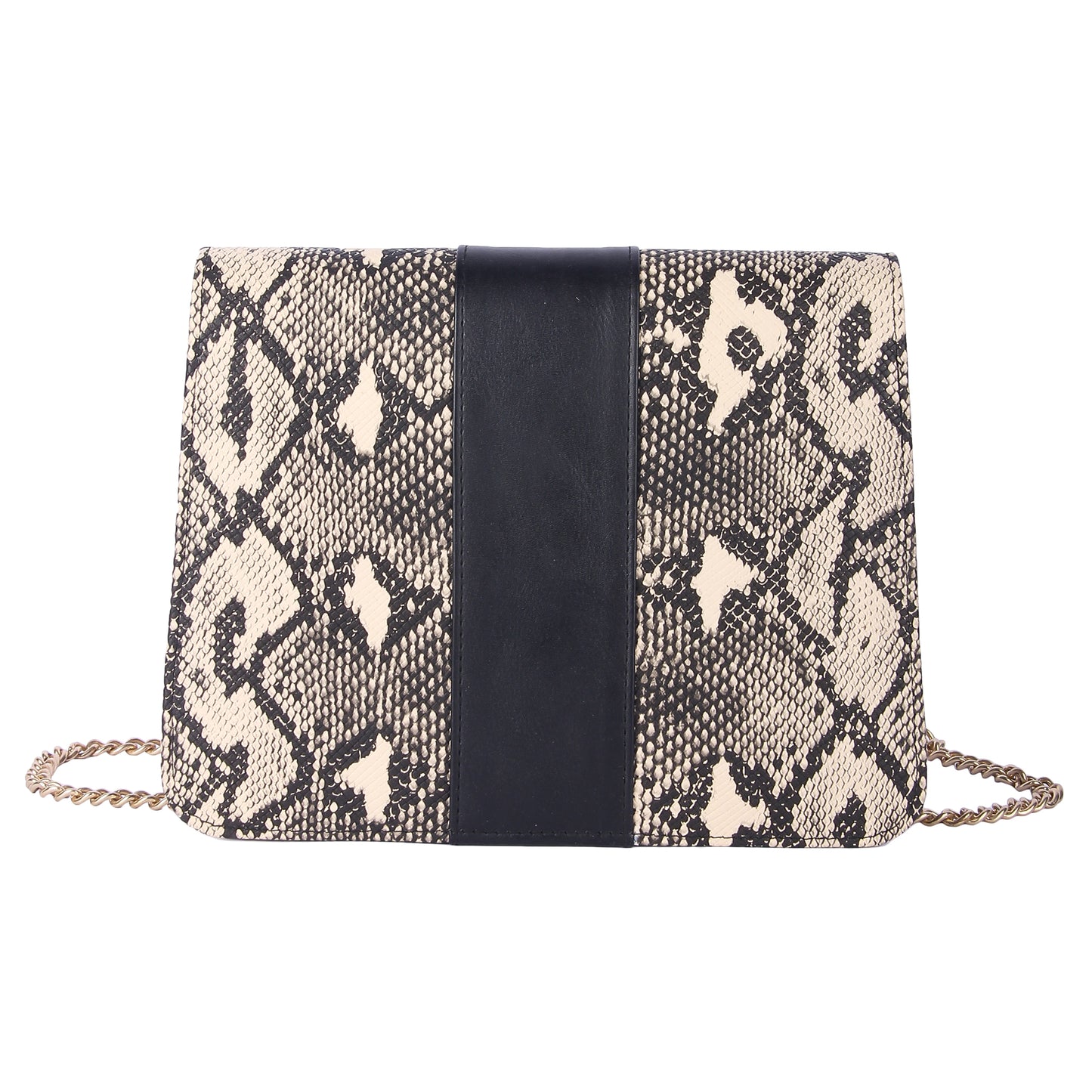 Snakeskin print clutch