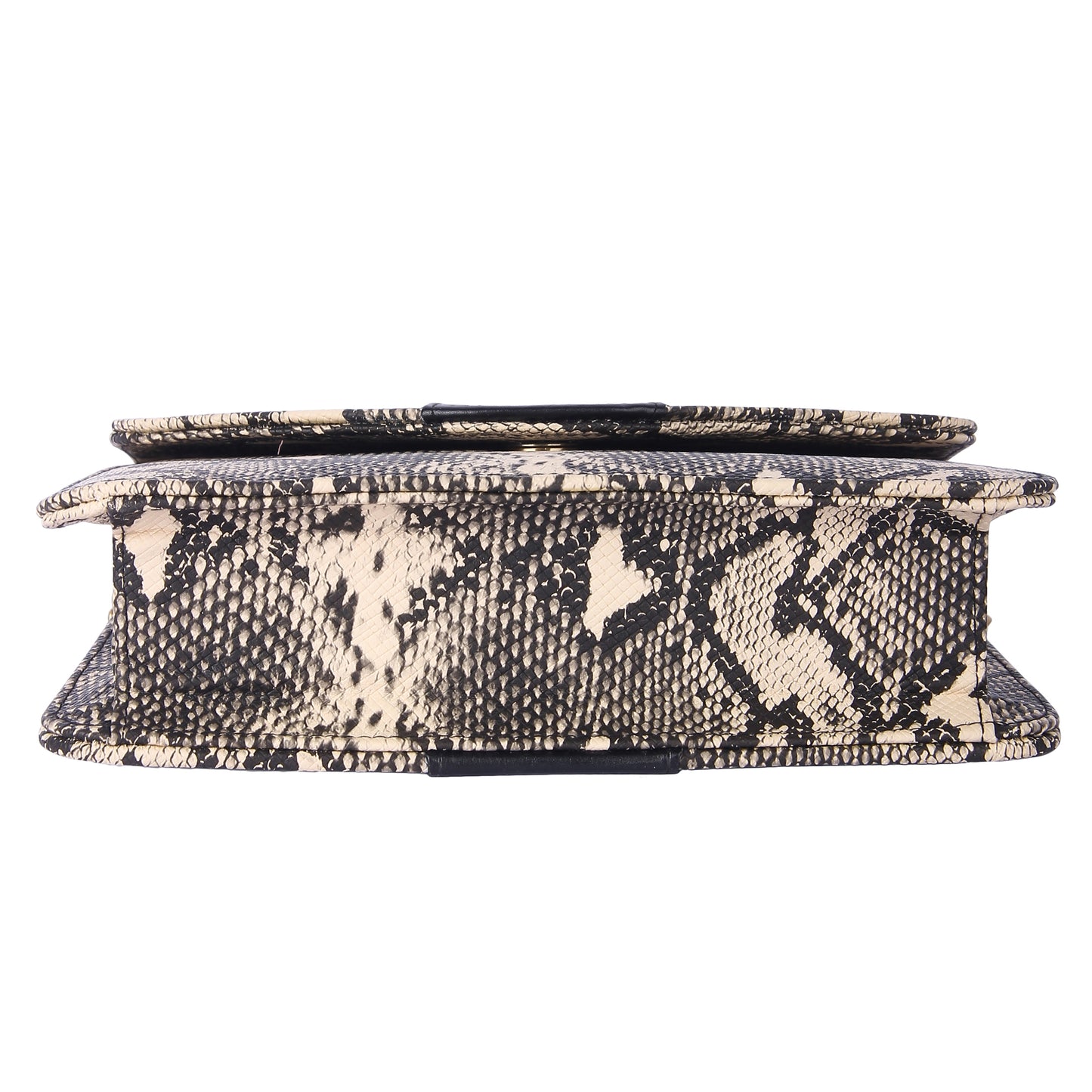 Snakeskin print clutch