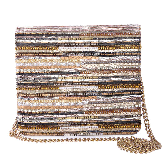 Bonita gold clutch