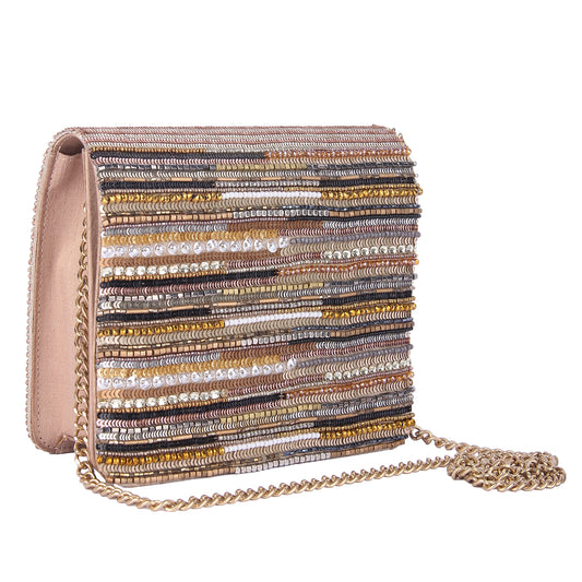 Bonita gold clutch