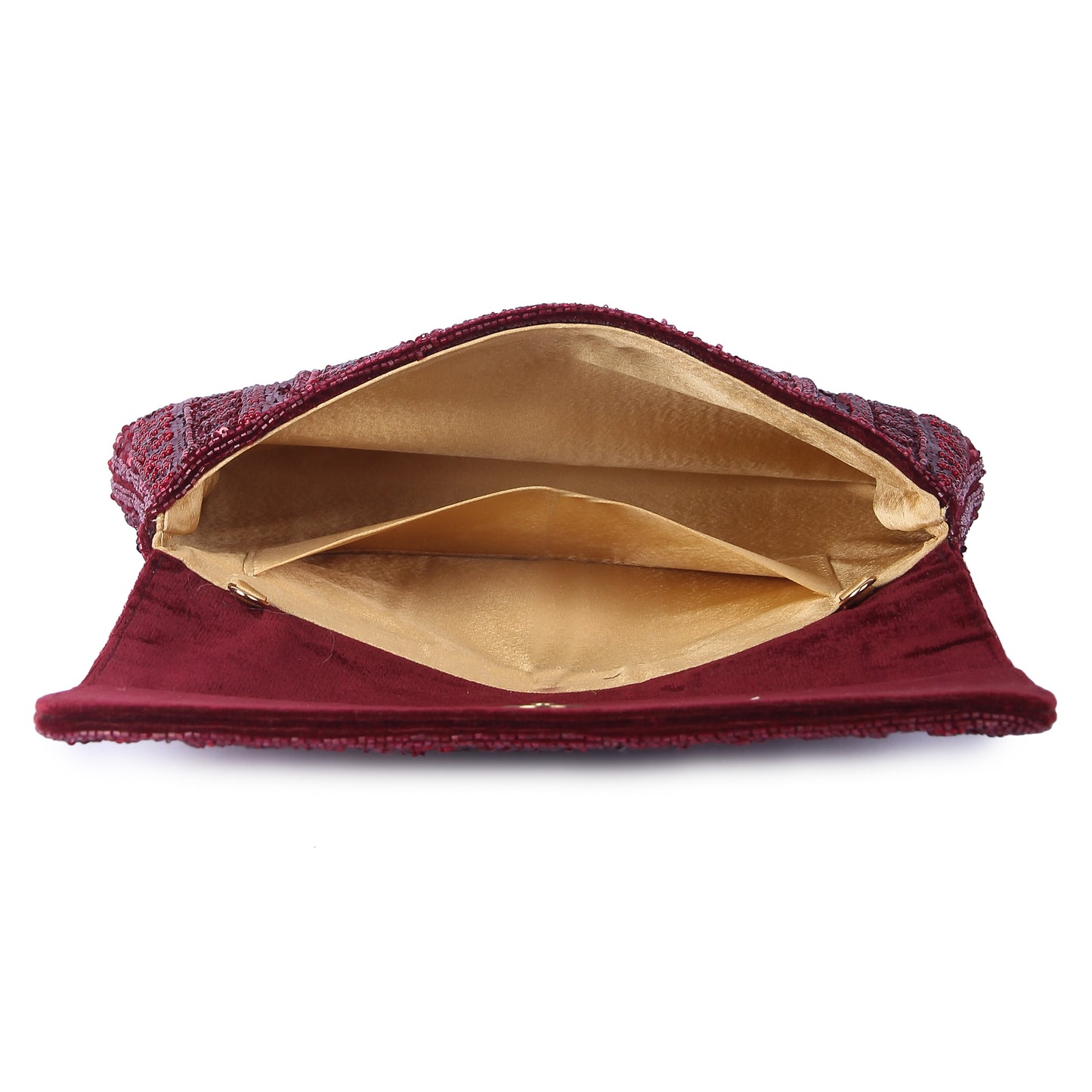 Maroon mahira clutch