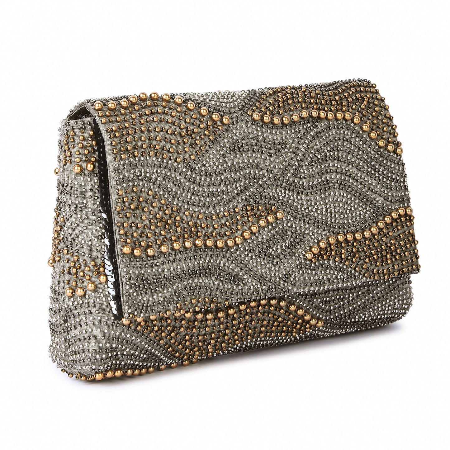 Galaxy grey clutch