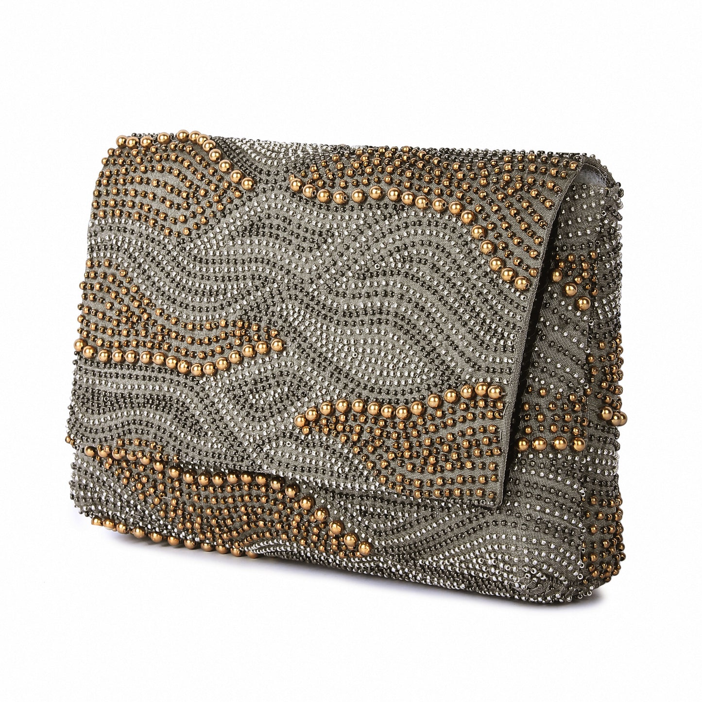 Galaxy grey clutch