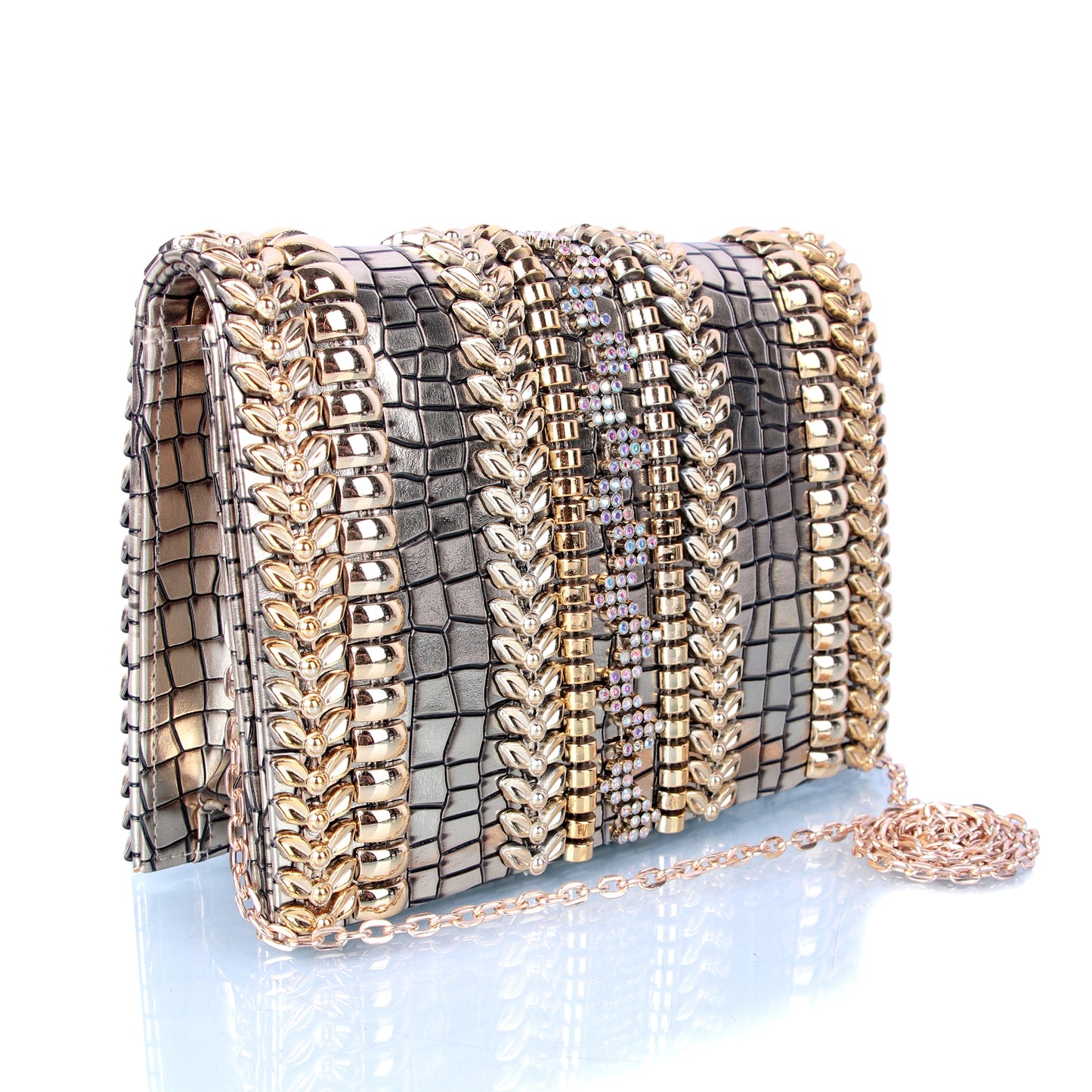 Firaaya snakeskin clutch