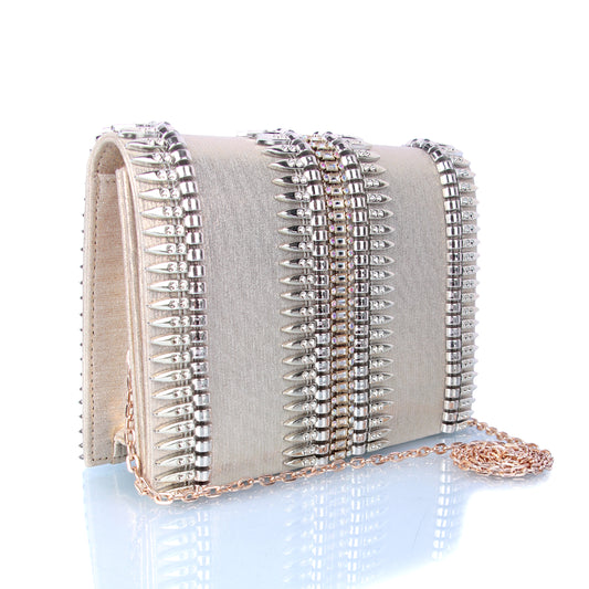 Aliezeah gold bling clutch