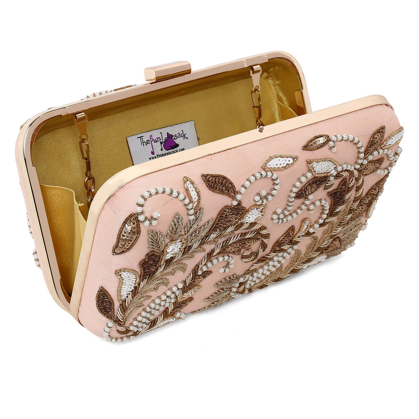 Peech double paisley clutch