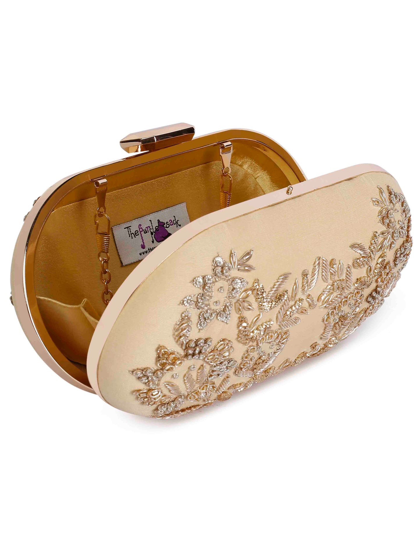 Zardosi oblong clutch