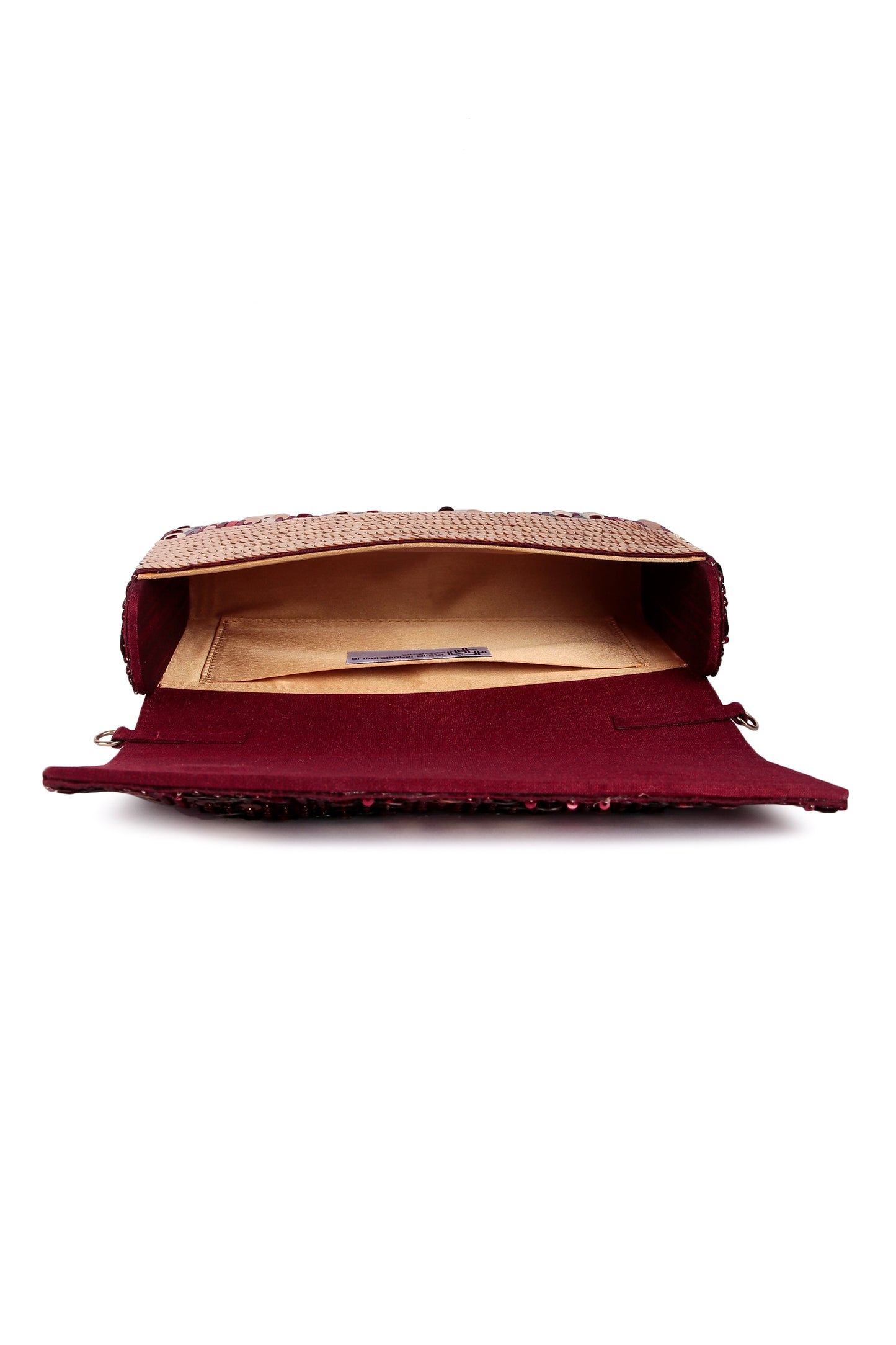 Sarva maroon clutch