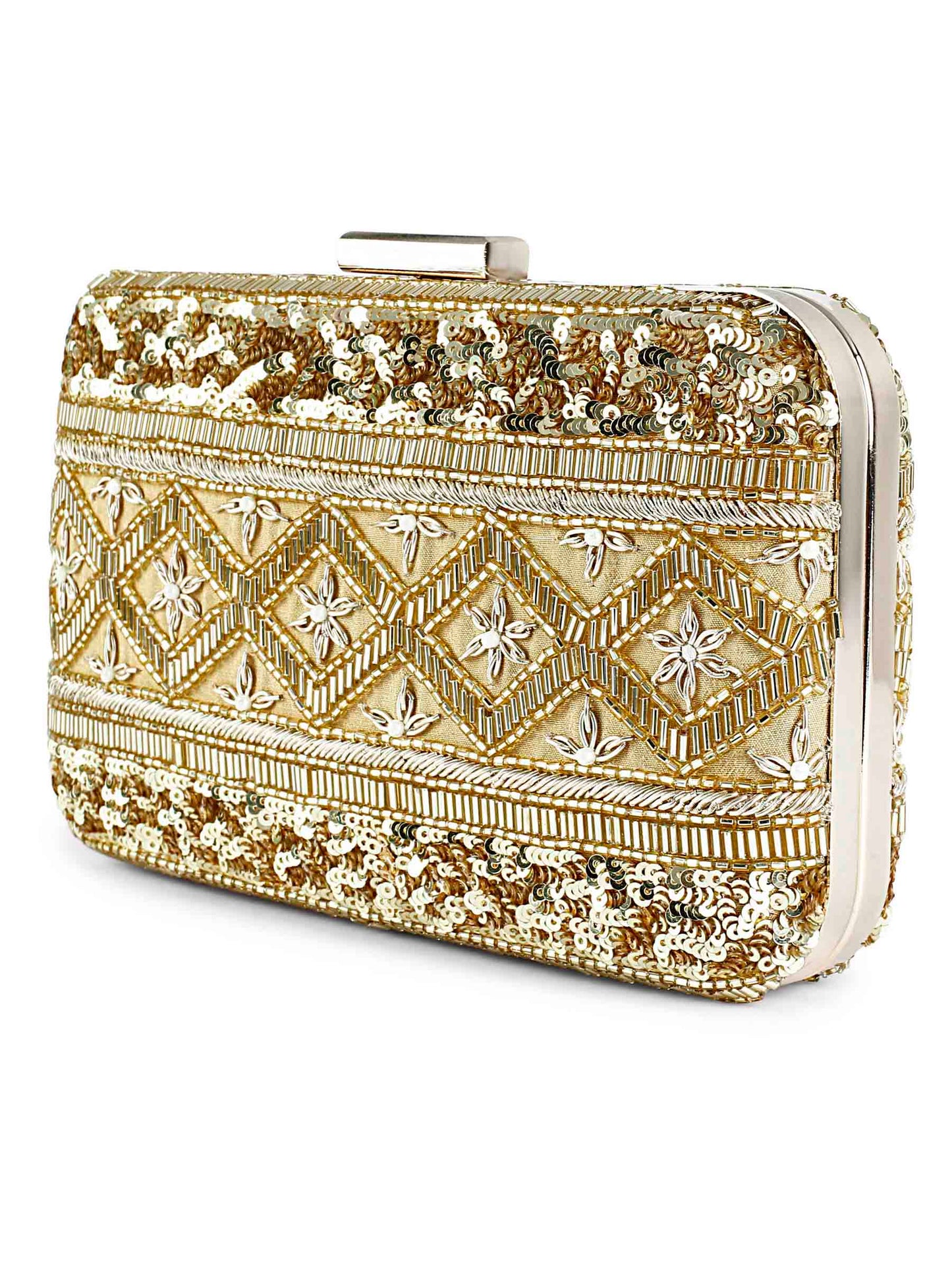 Gold lined clutch