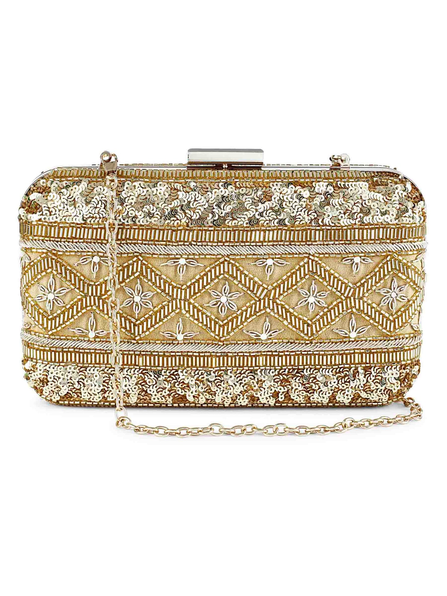 Gold lined clutch