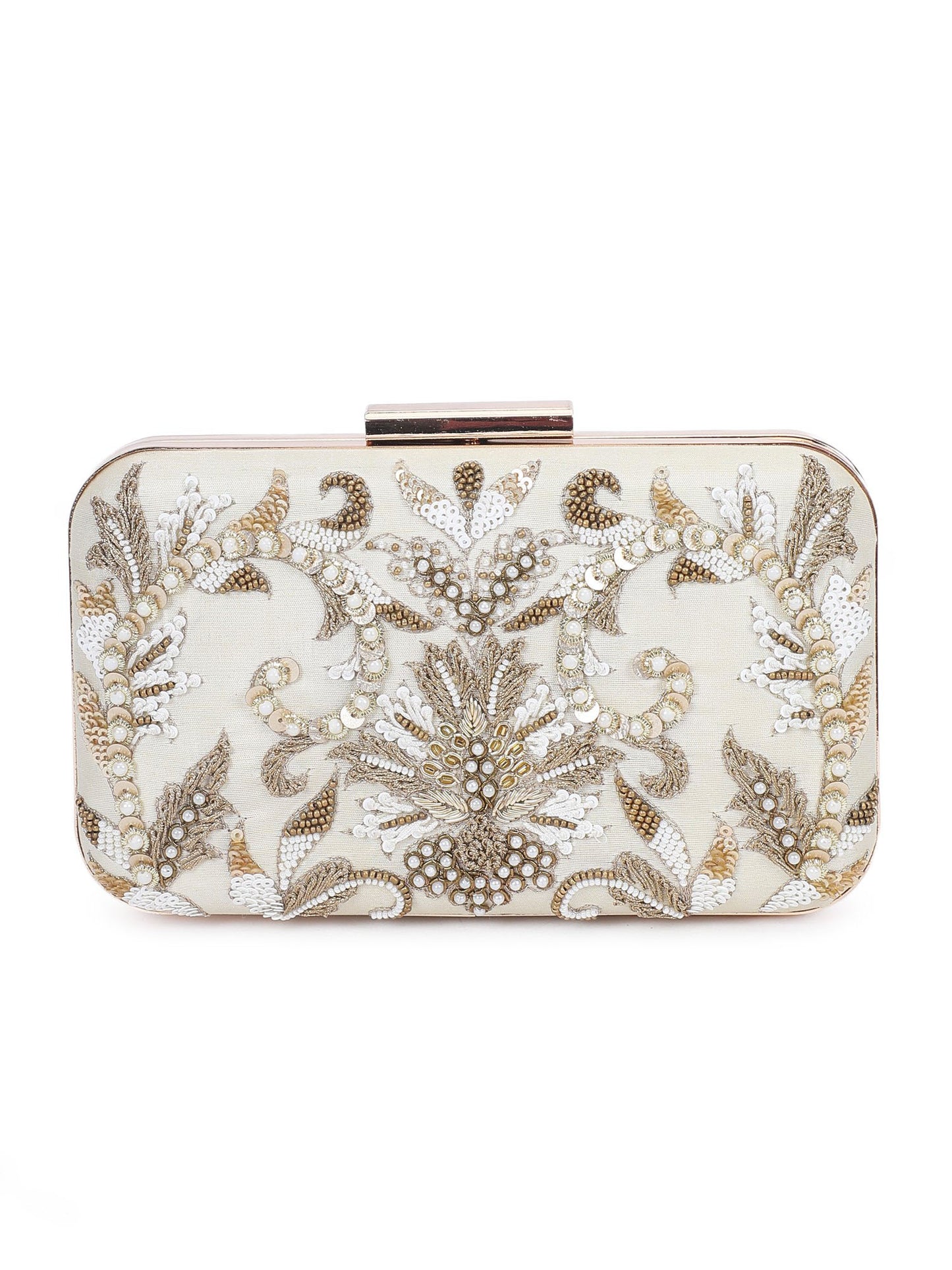 Beige beauty clutch