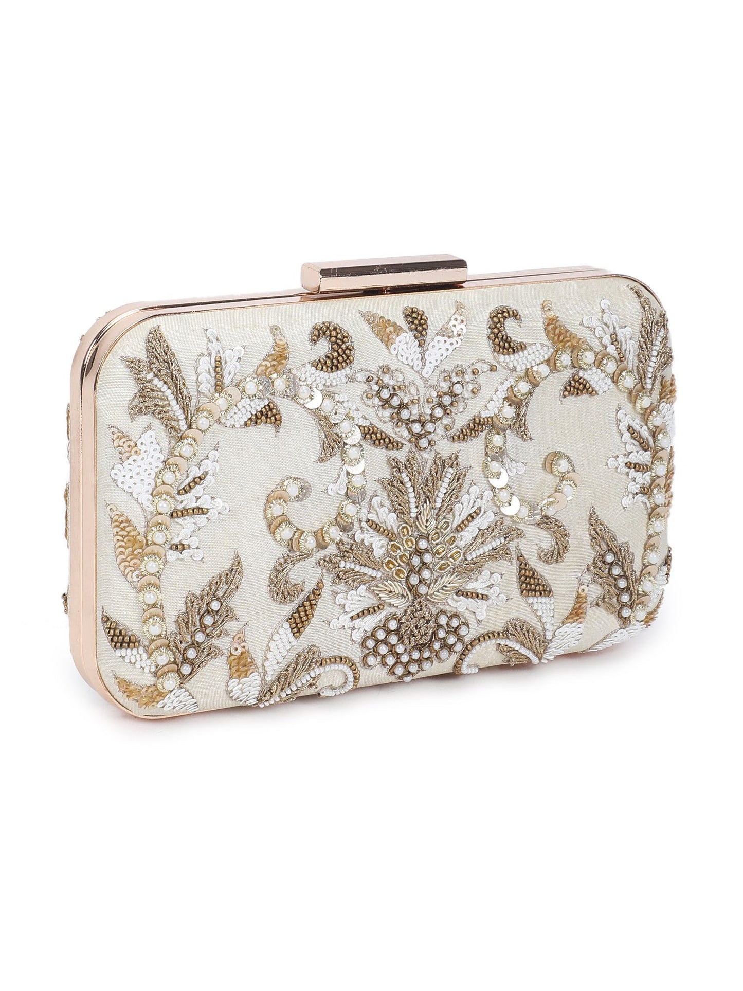 Beige beauty clutch