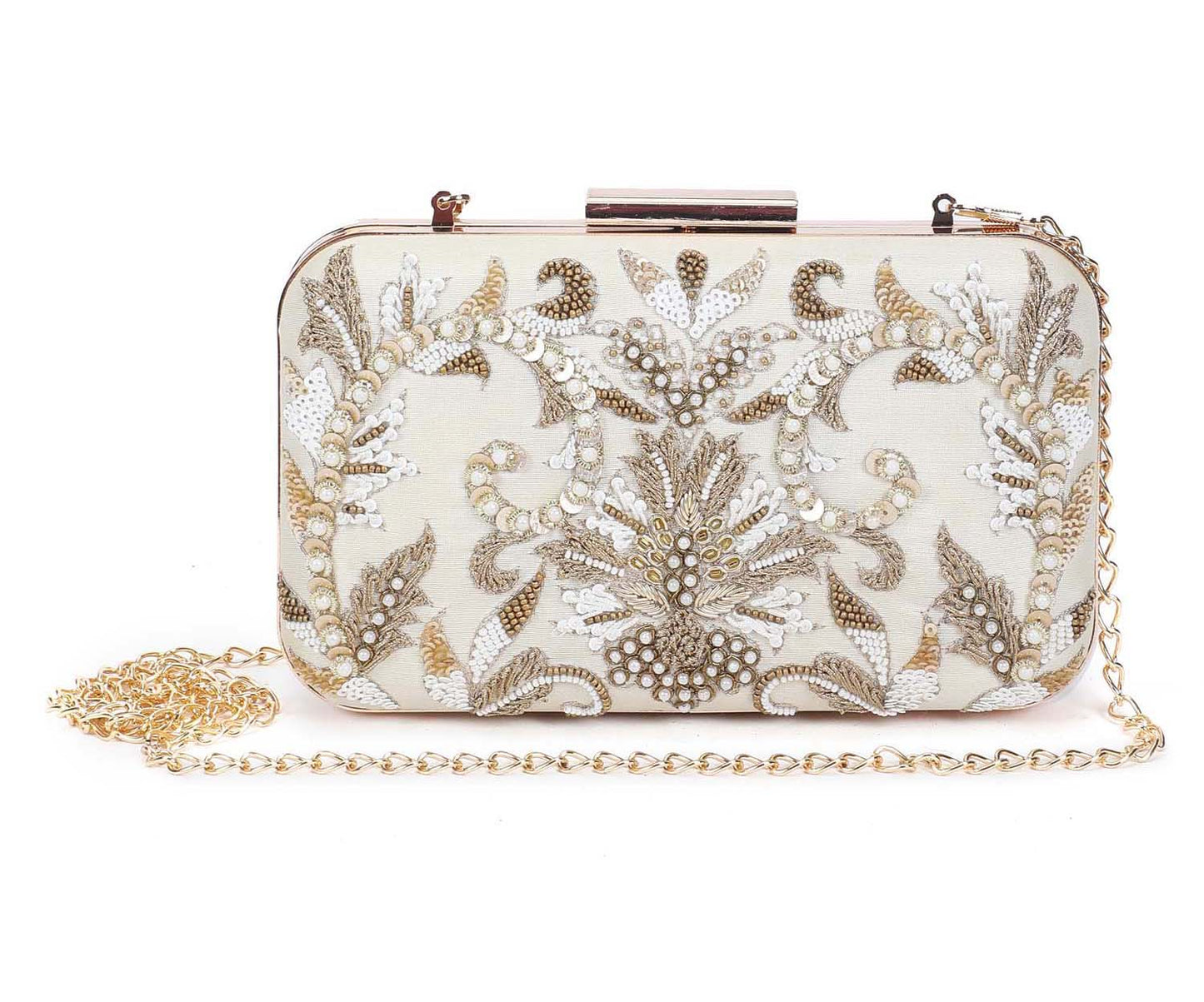 Beige beauty clutch