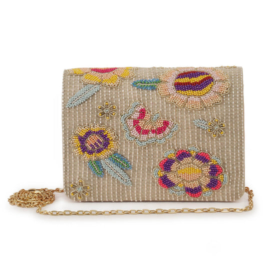 Beaded garden clutch