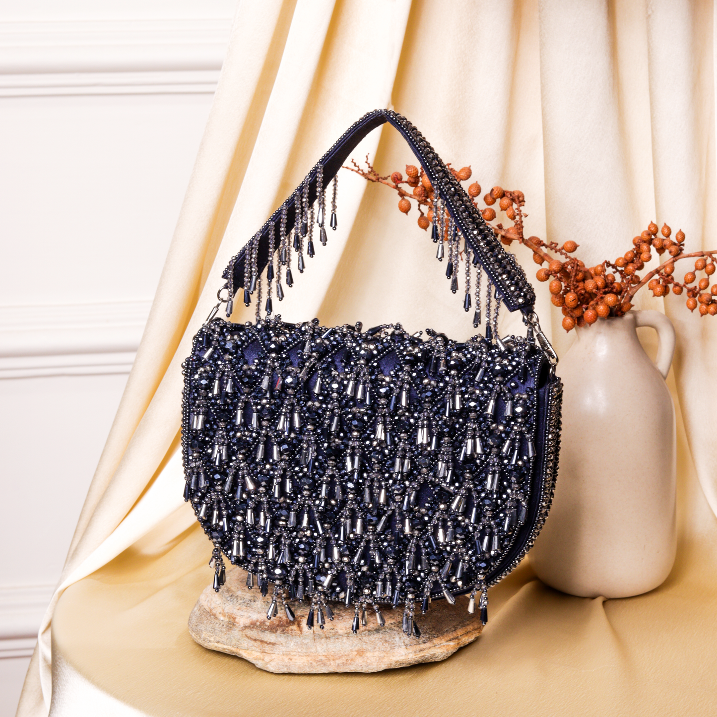 Blue zingming clutch