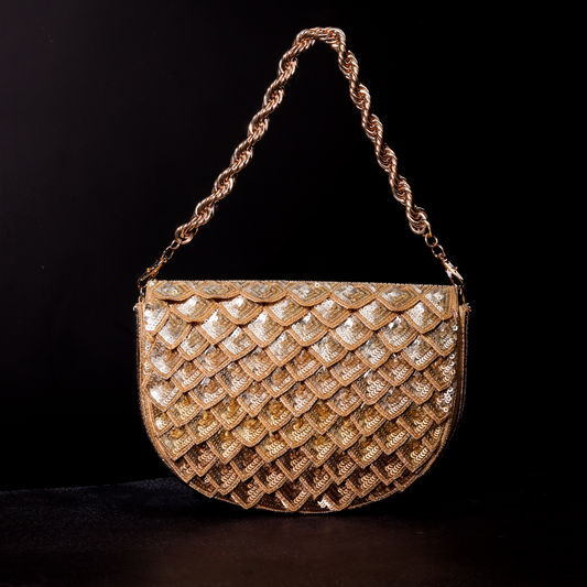 Ombre gold clutch