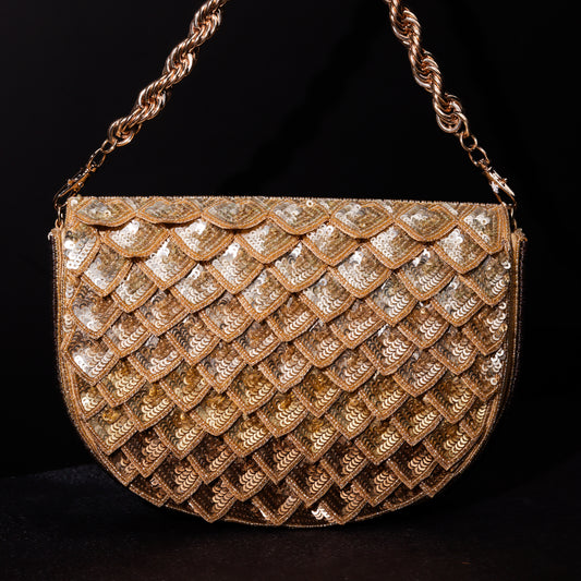 Ombre gold clutch