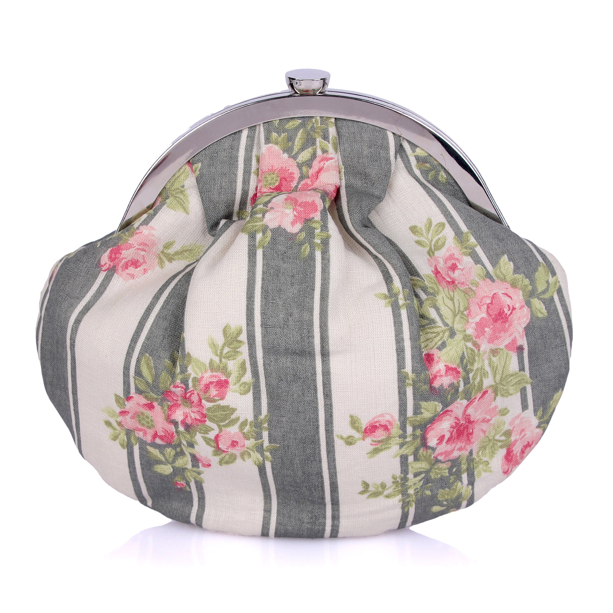 Stripo floral clutch