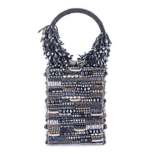 Jhumroo grey clutch