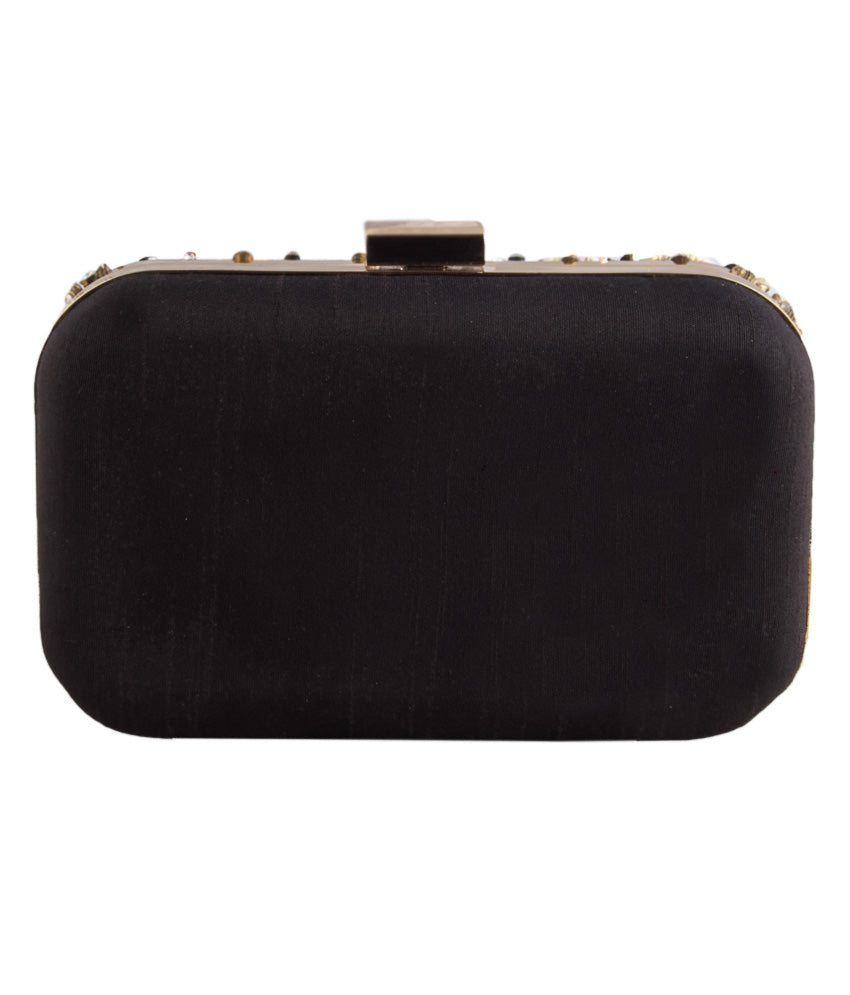 Black jaal antique clutch