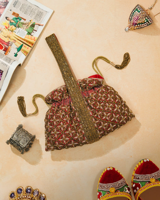 Red Riviera potli bag