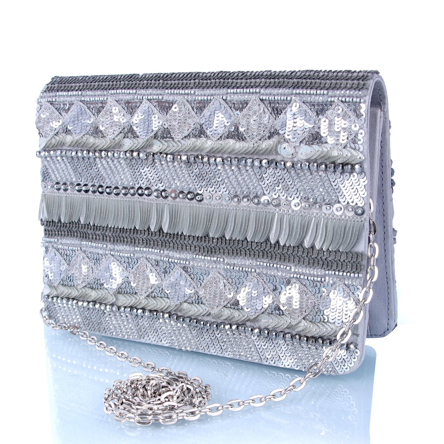 Silver sheesha clutch