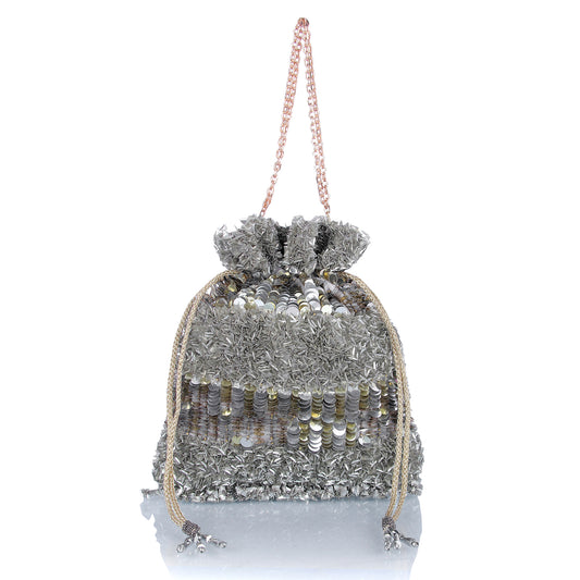 Zim Zam sequin potli bag