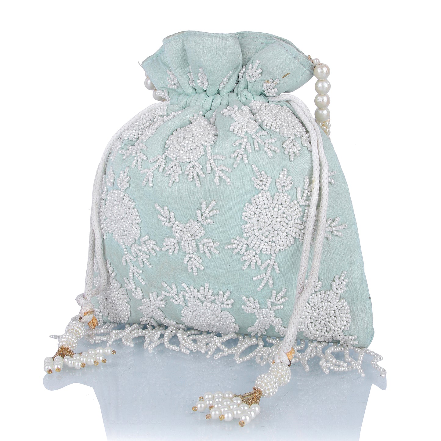 Mint green potli bag