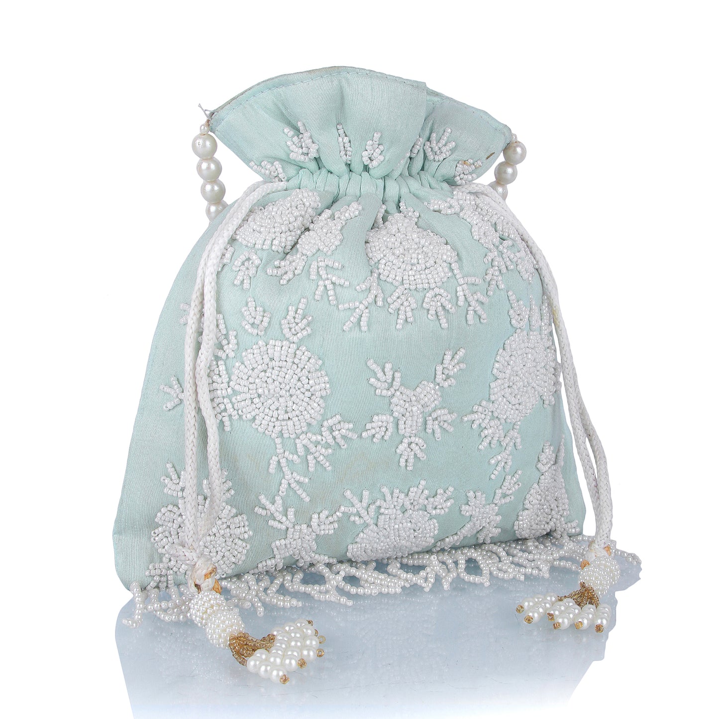 Mint green potli bag