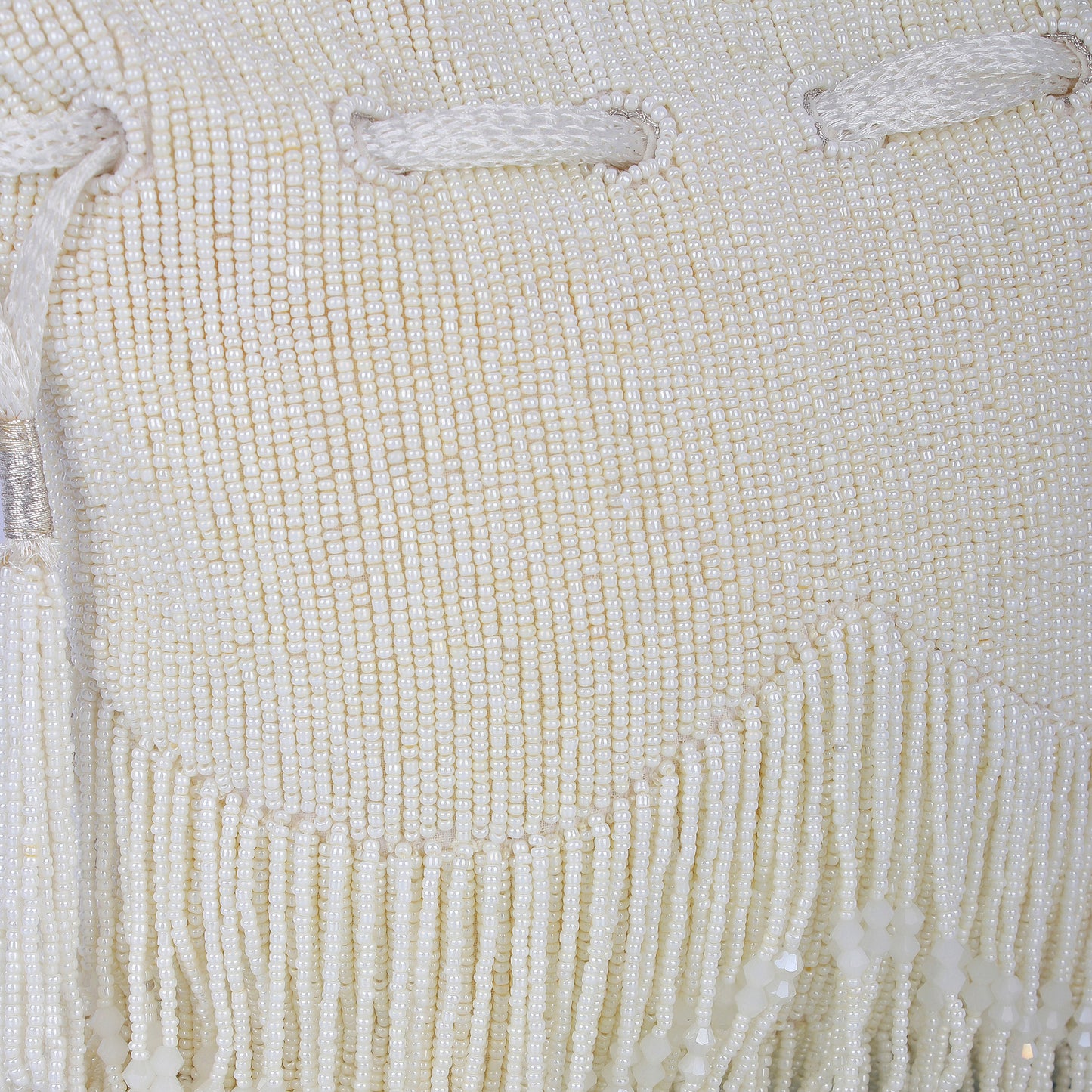 White Tassle potli bag