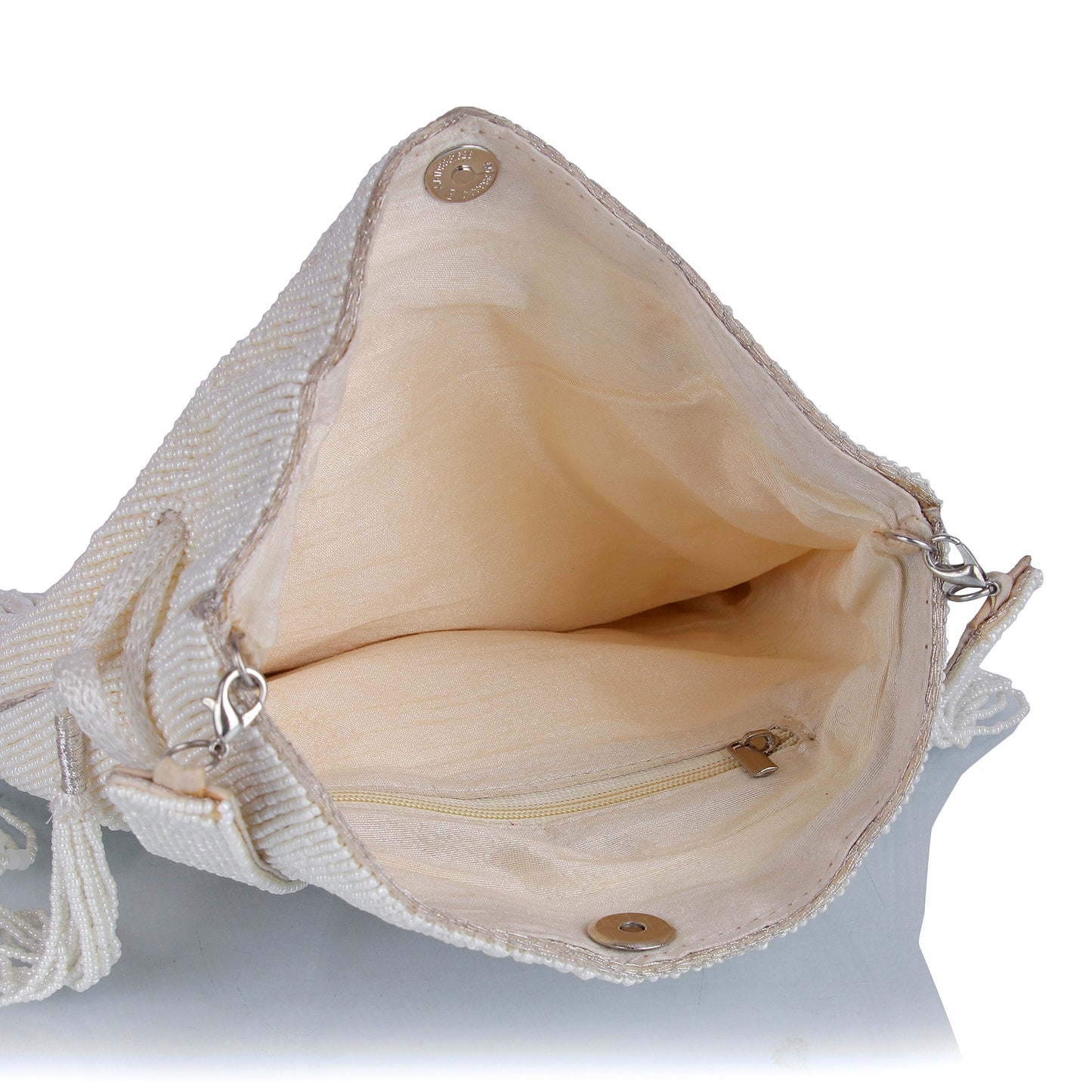 White Tassle potli bag